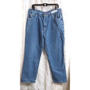 Carhartt Mens Relaxed Fit Straight Leg Jeans Medium Wash Blue Denim 38x30